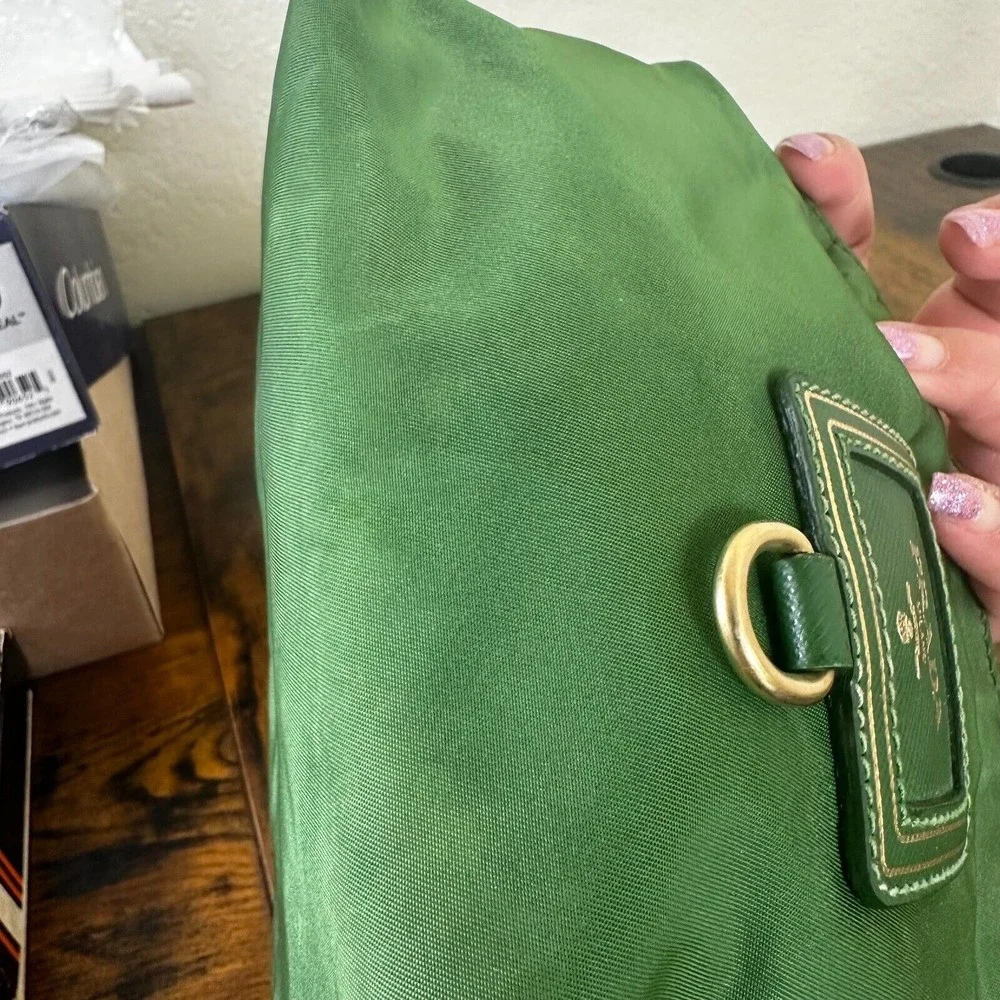 Prada Green Tessuto Cosmetic  Pouch with Certificate of Authenticity - Picture 12 of 16
